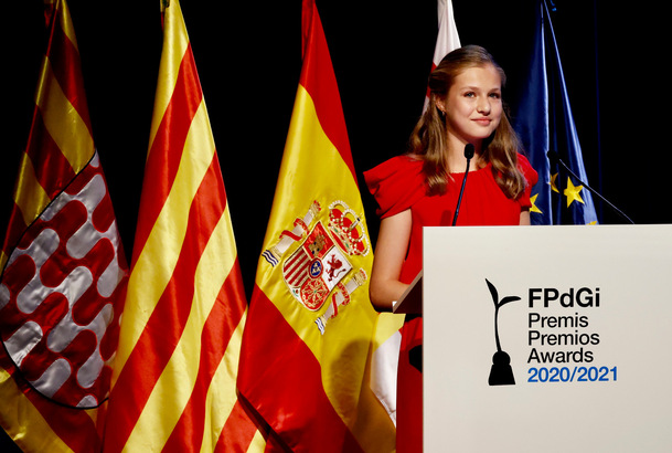 Su Alteza Real la Princesa de Asturias y de Girona durante su intervención